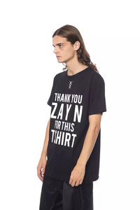 Thumbnail for Elegant Black Round Neck Cotton Tee