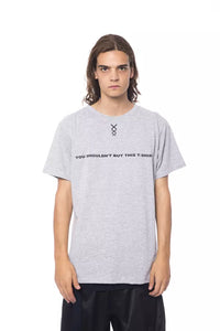 Thumbnail for Sleek Gray Round Neck Cotton Tee