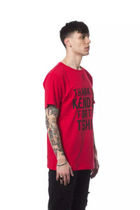 Thumbnail for Elegant Red Round Neck Printed Tee