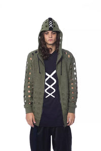Thumbnail for Oversized Hooded Fleece - Army Zip Comfort