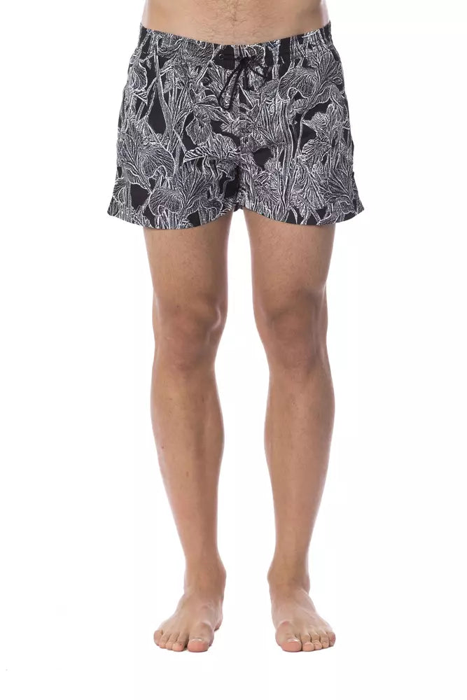 Chic Monochrome Swimsuit for the Modern Man