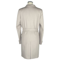 Thumbnail for Beige Wool Elegance Belted Jacket