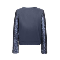 Thumbnail for Chic Blue Crewneck Long Sleeve Sweatshirt