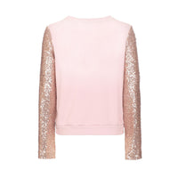 Thumbnail for Elegant Pink Long Sleeve Crewneck