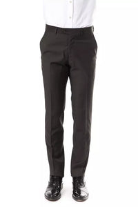 Thumbnail for Elegant Gray Woolen Suit Pants - Drop 7