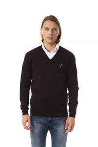 Thumbnail for Embroidered V-Neck Merino Wool Sweater