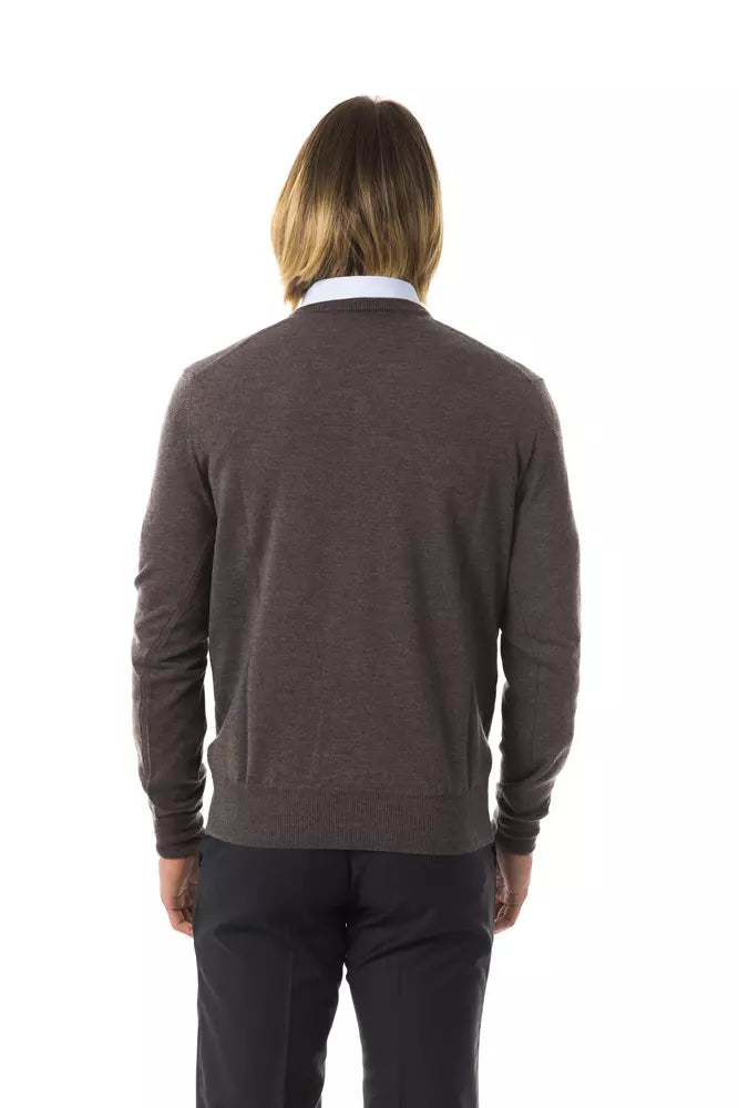 Exquisite V-Neck Embroidered Merino Sweater