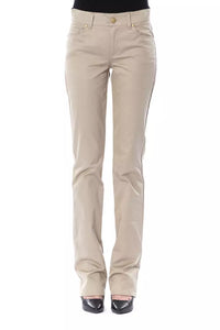 Thumbnail for Elegant Beige Cotton Trousers
