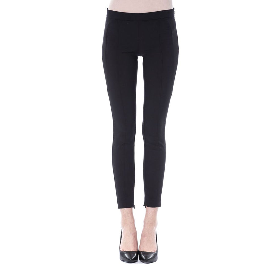 Elegant Black Skinny Pants with Zip Closure