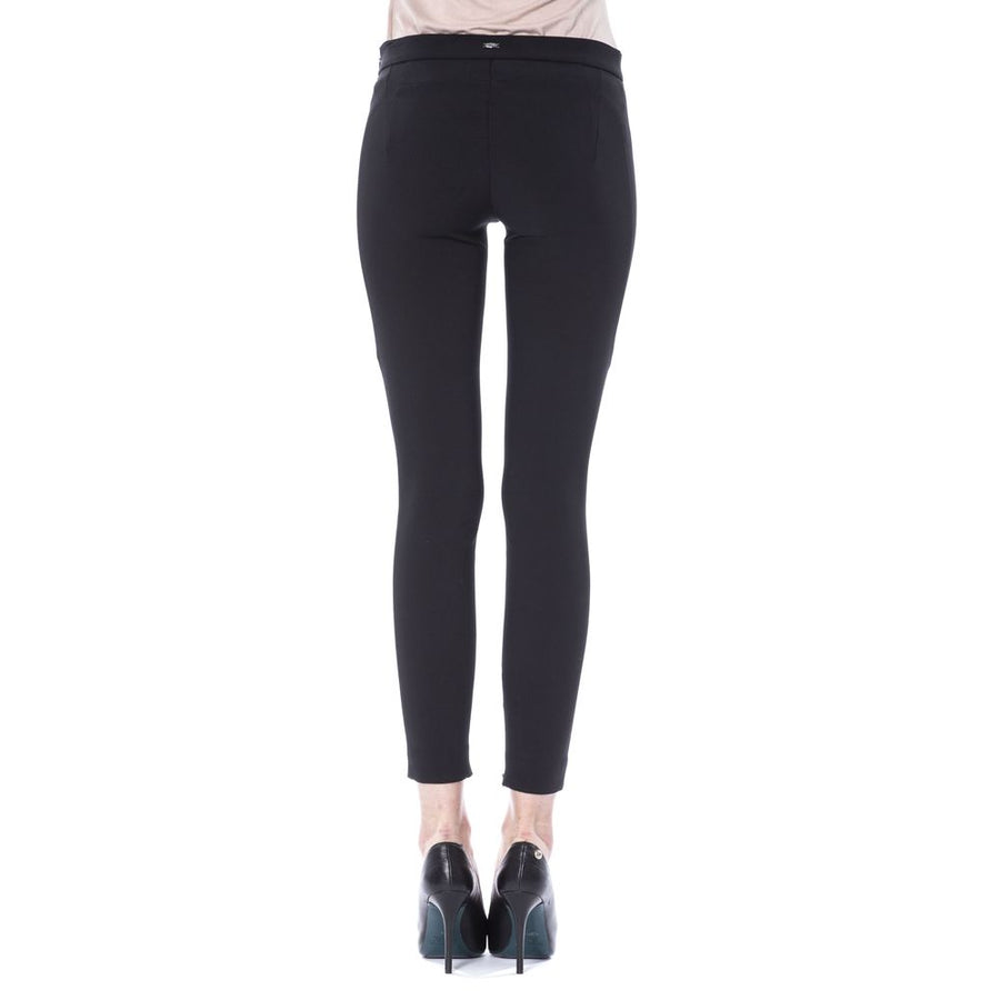 Elegant Black Skinny Pants with Zip Closure