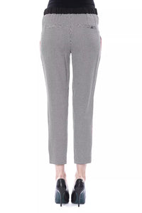 Thumbnail for Chic Black and White Patterned Trousers