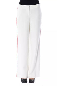 Thumbnail for Elegant White Stripe-Detailed Trousers