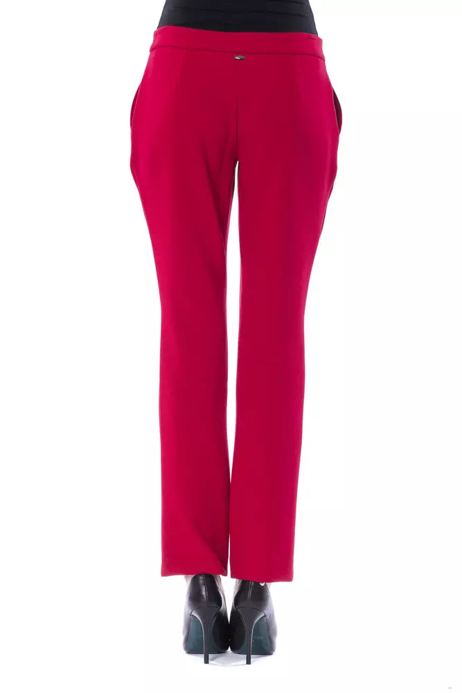 Chic Fuchsia Slim Fit Trousers