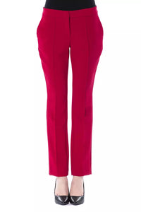 Thumbnail for Chic Fuchsia Slim Fit Trousers