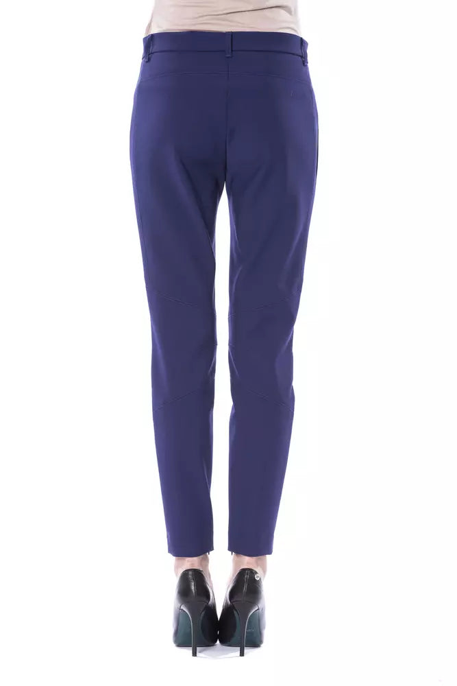 Chic Slim Fit Trousers with Zip Pockets