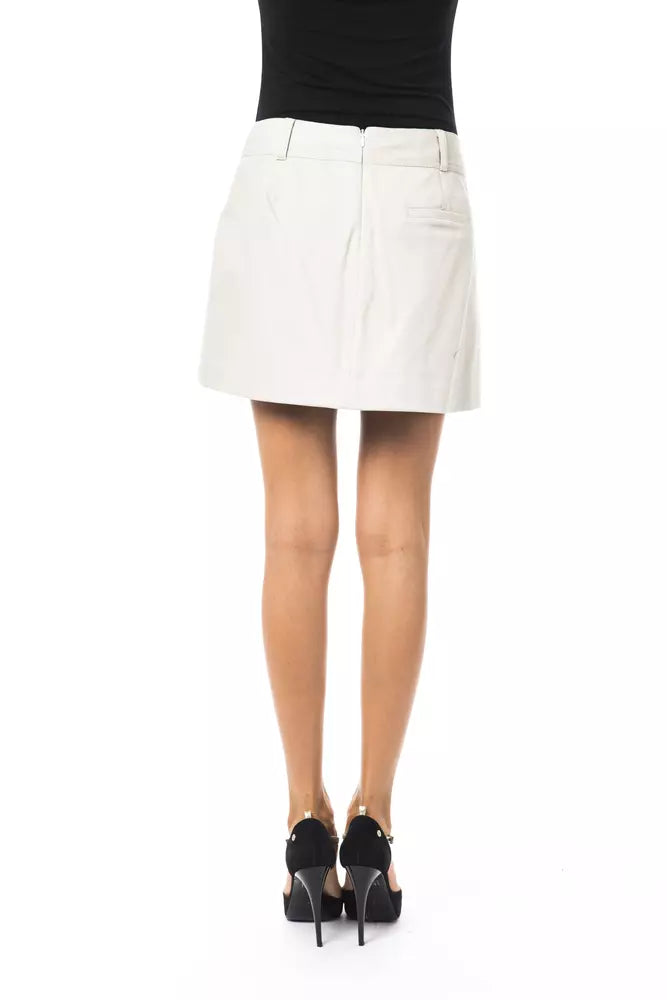 Chic Tulip Gray Cotton-Blend Skirt