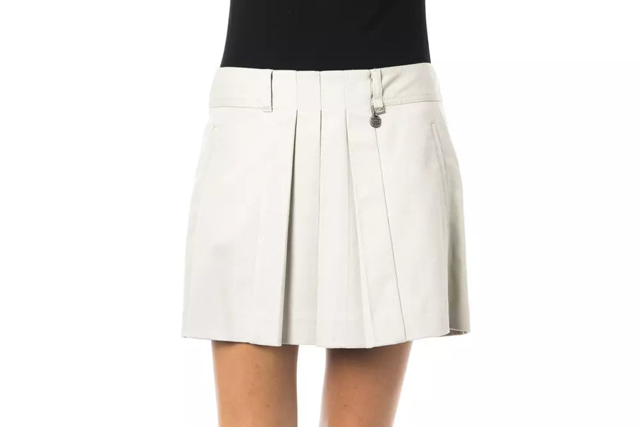 Chic Tulip Gray Cotton-Blend Skirt