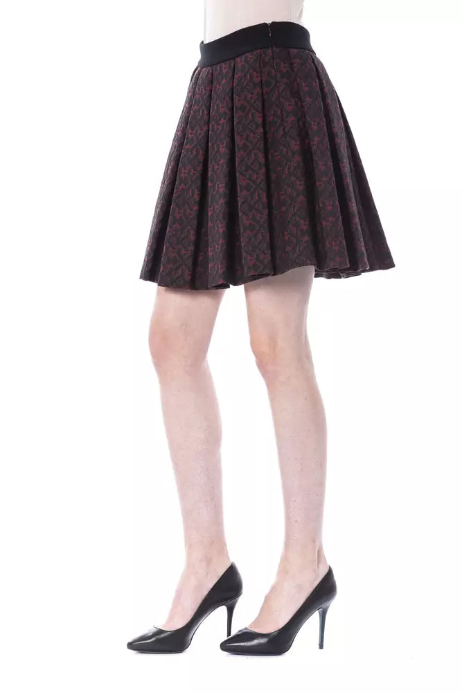 Chic Tulip Brown Skirt - Cotton Blend Elegance