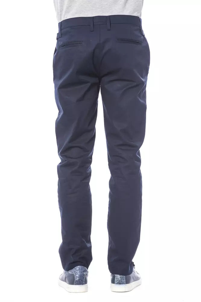 Elegant Blue Classic Trousers