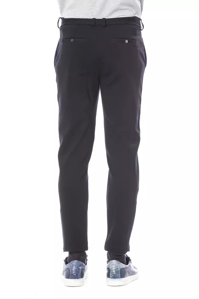 Elegant Slim Fit Blue Trousers
