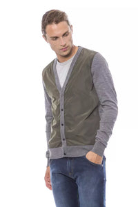 Thumbnail for Elegant Gray Wool Blend Cardigan