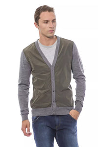 Thumbnail for Elegant Gray Wool Blend Cardigan