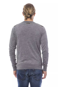Thumbnail for Elegant Gray Wool Blend Cardigan