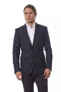 Thumbnail for Elegant Blue Wool Single-Breasted Blazer