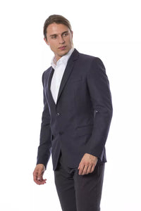 Thumbnail for Elegant Blue Wool Single-Breasted Blazer
