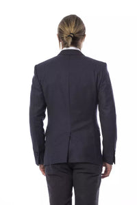 Thumbnail for Elegant Blue Wool Single-Breasted Blazer