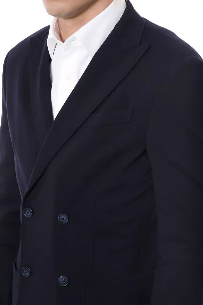 Elegant Double Breasted Blazer in Blue