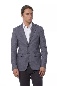 Thumbnail for Elegant Blue Single-Breasted Blazer