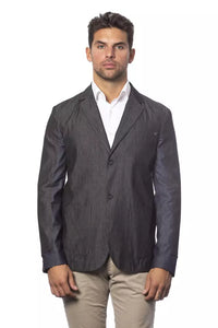 Thumbnail for Chic Verri Single-Breasted Gray Blazer