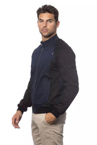 Thumbnail for Sleek Blue Bomber Jacket - Men's Couture
