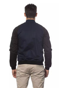 Thumbnail for Sleek Blue Bomber Jacket - Men's Couture