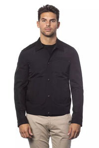 Thumbnail for Sleek Black Cotton Blend Bomber Jacket