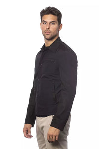 Thumbnail for Sleek Black Cotton Blend Bomber Jacket