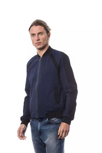 Thumbnail for Sleek Blue Bomber Jacket - Tailored Fit