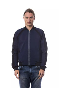 Thumbnail for Sleek Blue Bomber Jacket - Tailored Fit