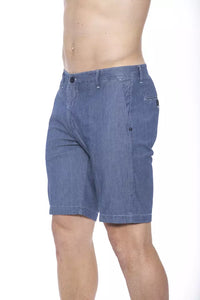 Thumbnail for Chic Blue Cotton Bermuda Shorts for Men