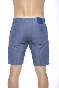Thumbnail for Chic Blue Cotton Bermuda Shorts for Men
