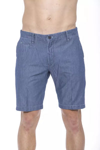 Thumbnail for Chic Blue Cotton Bermuda Shorts for Men