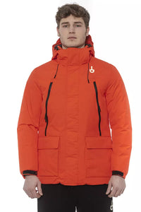 Thumbnail for Chic Red Water-Repellent Hooded Jacket