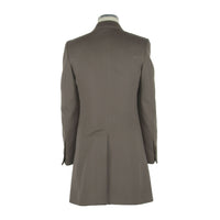 Thumbnail for Elegant Italian Wool Coat in Rich Brown Hue