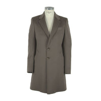 Thumbnail for Elegant Italian Wool Coat in Rich Brown Hue