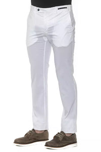 Thumbnail for Chic White Super Slim Men's Trousers