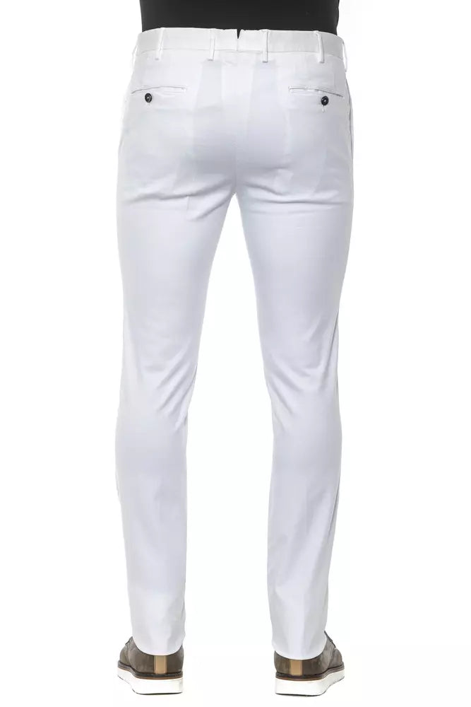 Chic Super Slim White Trousers for Men