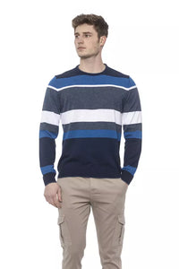 Thumbnail for Elegant Striped Crewneck Sweater in Blue