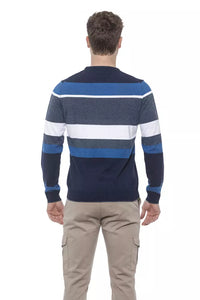 Thumbnail for Elegant Striped Crewneck Sweater in Blue