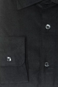 Thumbnail for Elegant Black Cotton Slim Collar Shirt